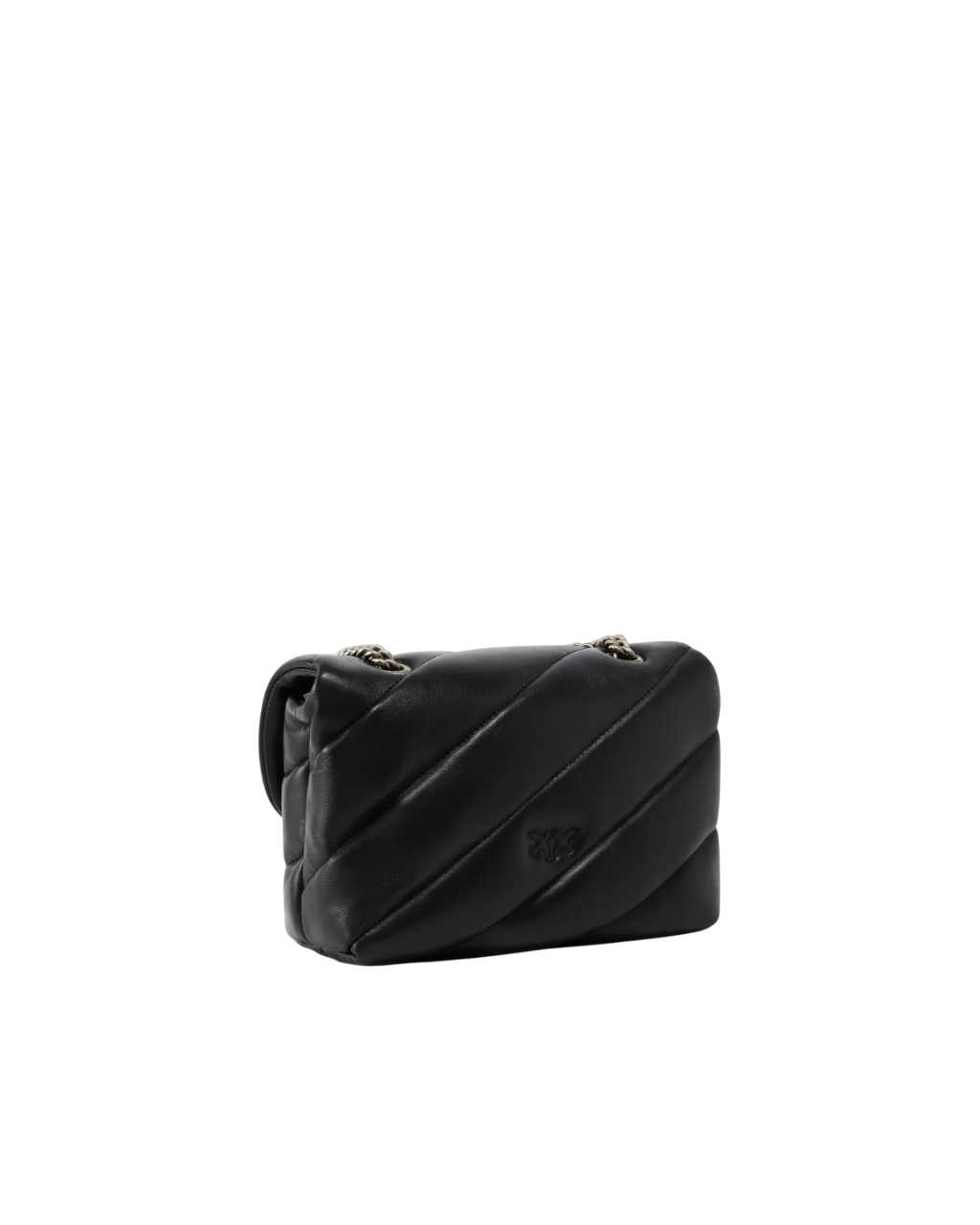 Pinko borsa Love Bag Mini Puff in pelle trapuntata nero argento 100039-A0F2 Z99O PINKO