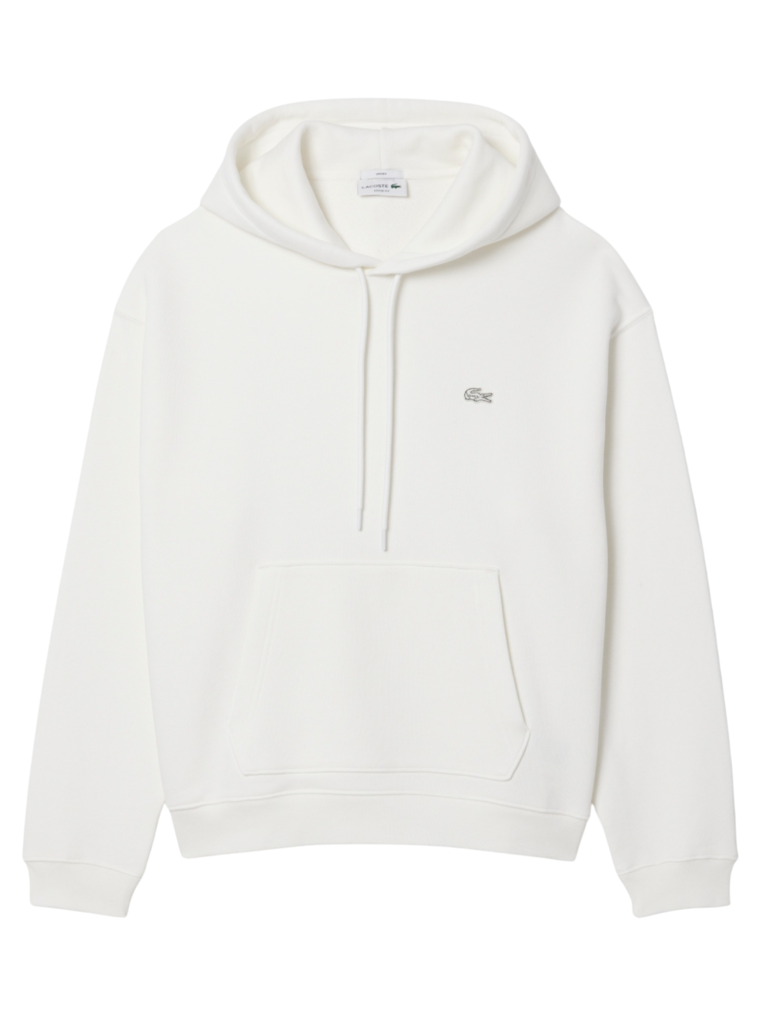 Lacoste felpa con cappuccio in cotone bianco SH7741 70V LACOSTE