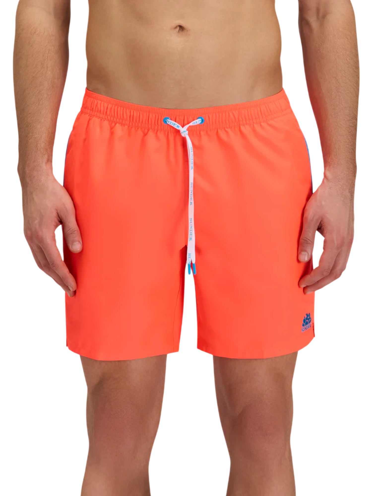 Sundek boxer mare uomo con logo arancio fluo M747BDRT300 04701 SUNDEK