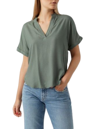 Vero Moda T-shirt manica corta in viscosa verde salvia 10279697 LAUREL WREATH VERO MODA