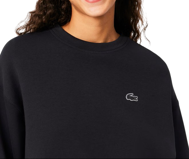Lacoste felpa oversize donna nero SF5614 031 LACOSTE
