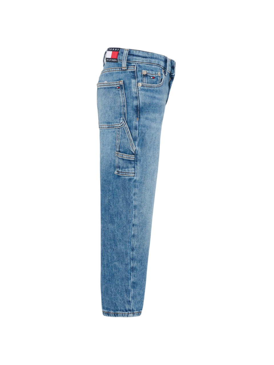 Tommy Hilfiger jeans bambino Heritage flag baggy lavaggio medio KB0KB10343 1A6 Tommy Hilfiger