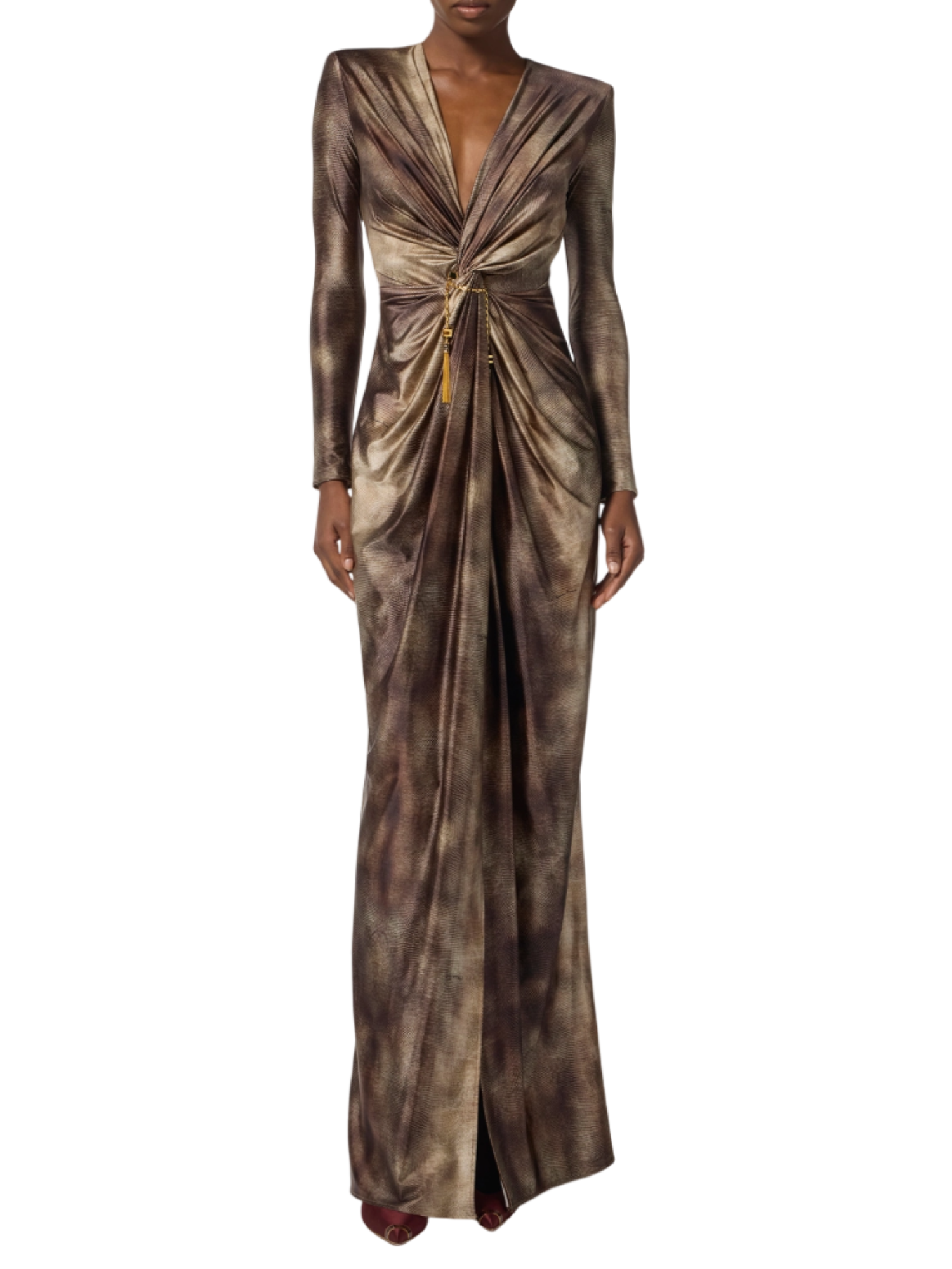 Elisabetta Franchi abito Red Carpet in fantasia pitonata ABR3557E2 EL1 ELISABETTA FRANCHI