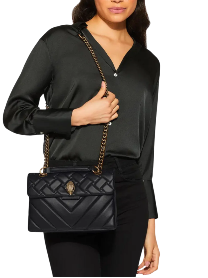 Kurt Geiger borsa a spalla in pelle Kensington nero 1470400109 BLACK KURT GEIGER