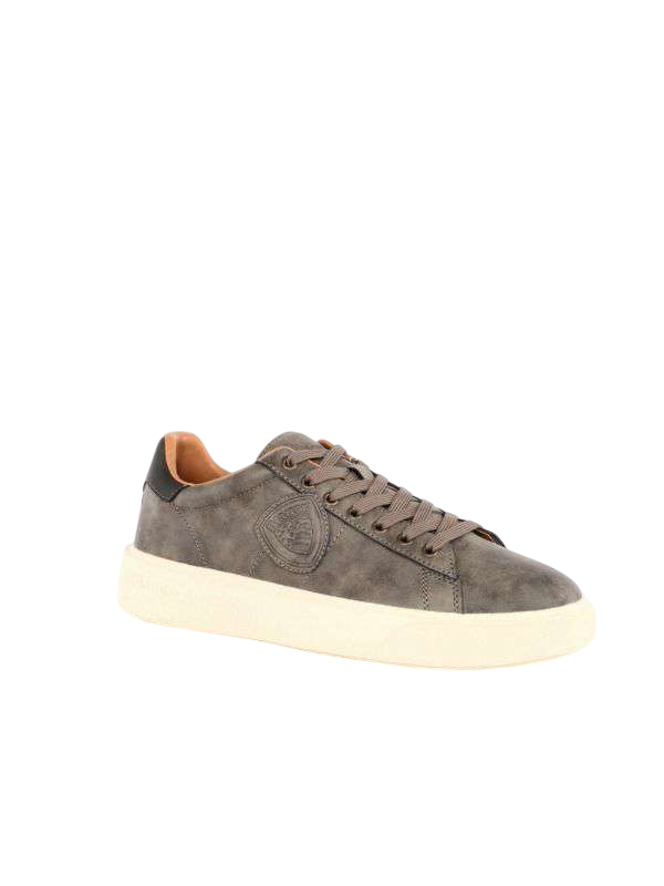Blauer sneakers uomo Buck in ecopelle tortora F5BUCK01-NUB TAU-MIL BLAUER