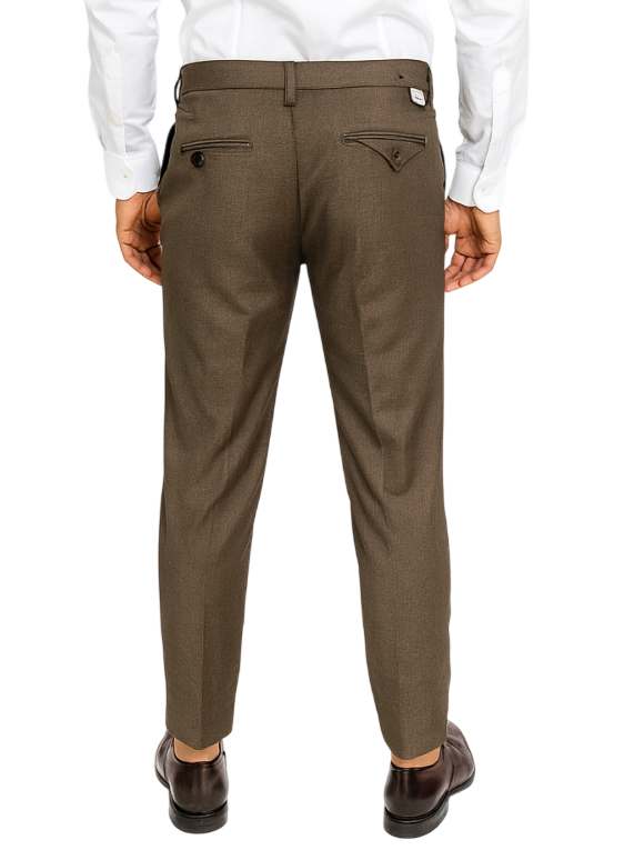 Alta Tensione pantaloni uomo con pinces tortora 2692K-GAS FANGO ALTA TENSIONE