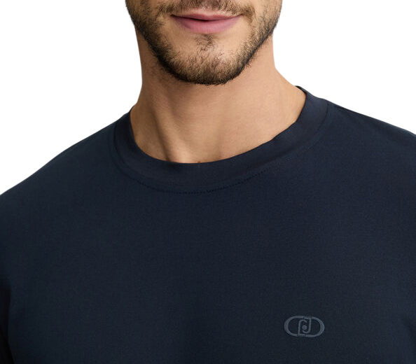 Liu Jo T-shirt manica corta basic con logo blu QA5125J4799 94013 LIU JO