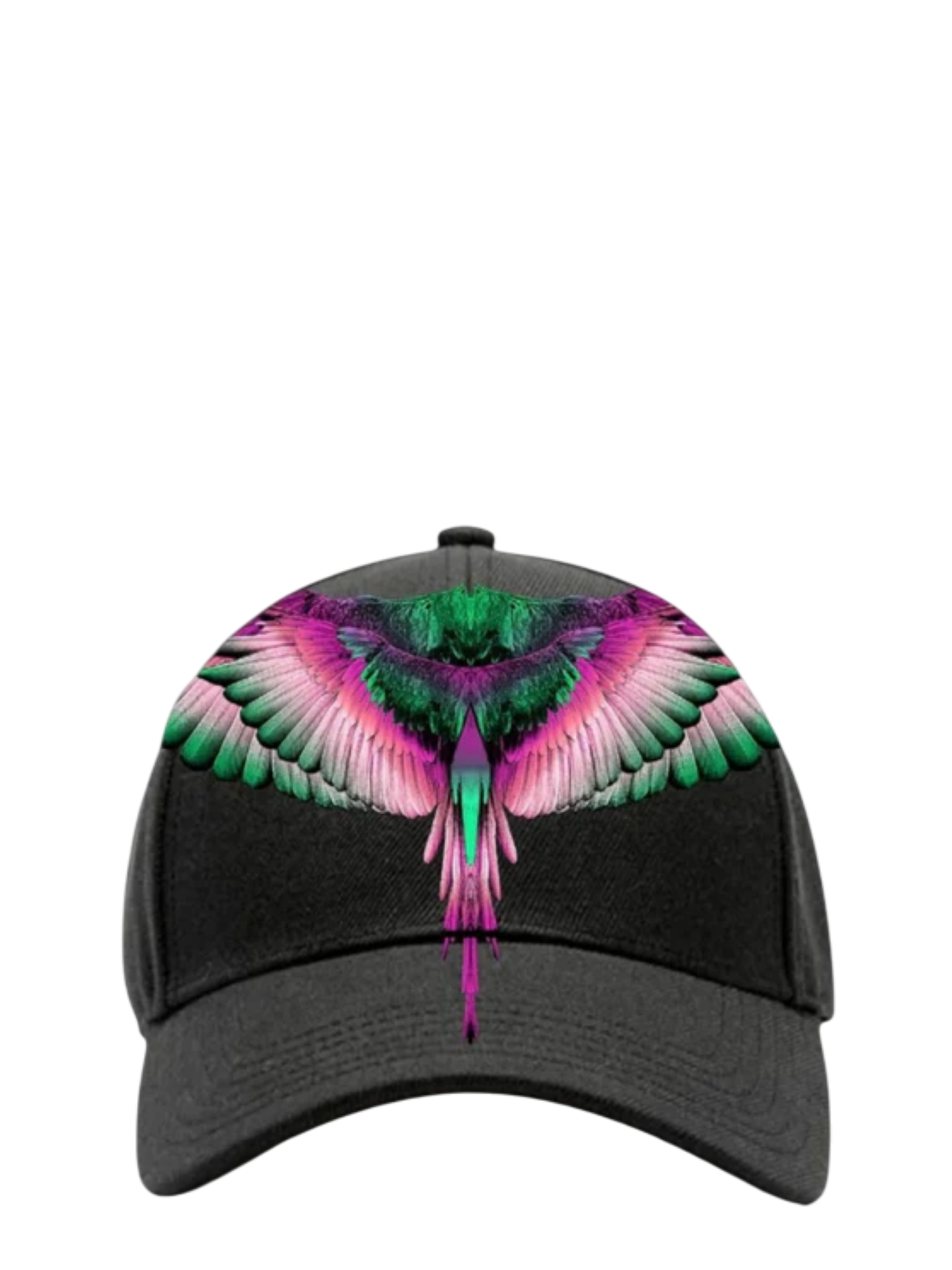 County of Milan cappello con visiera con stampa iconica nero COMAF250186 NERO-PINK WINGS COUNTY OF MILAN