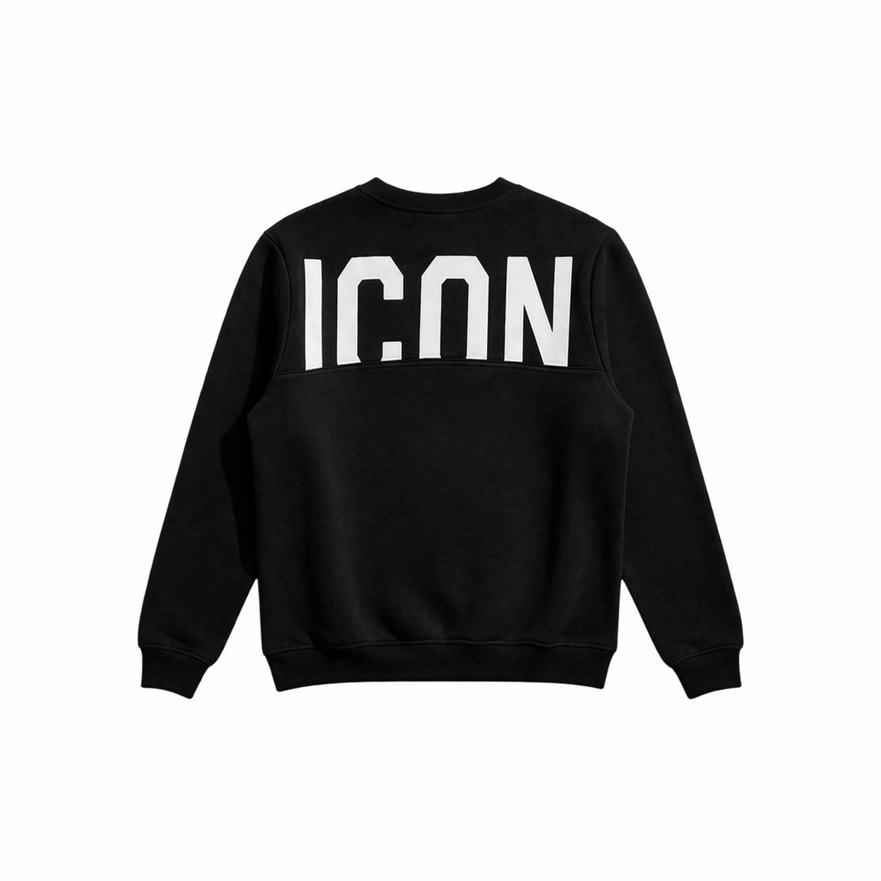 Icon felpa bambino con stampe logo nero IBSW001086 9000 ICON