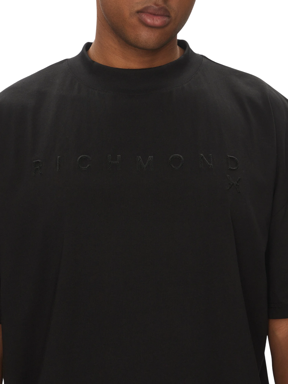John Richmond T-shirt manica corta con logo Paver nero UMP25155TS BLACK John RICHMOND