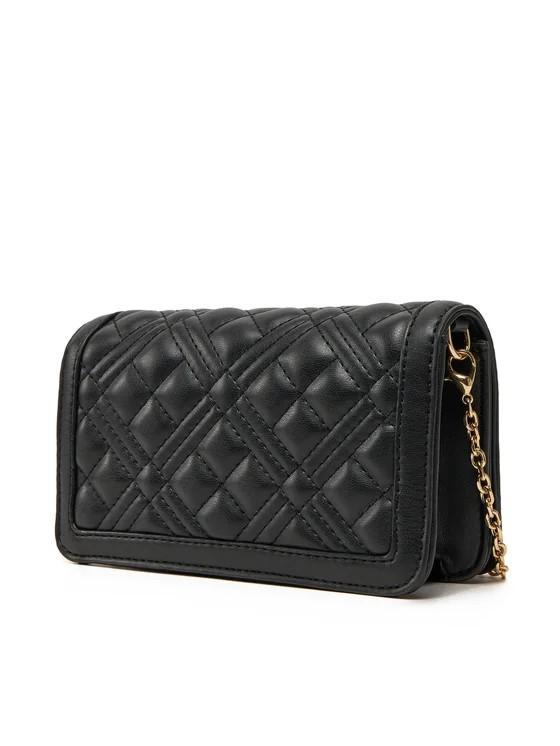 Love Moschino borsa in ecopelle trapuntata nero oro JC5681PP1MLA0 000 MOSCHINO LOVE