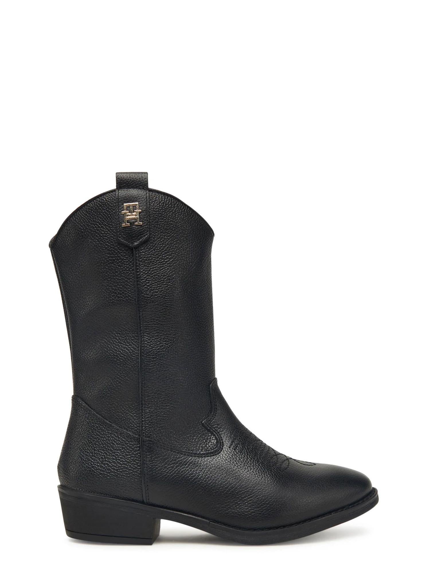 Tommy Hilfiger stivali camperos bambina in ecopelle nero T3A6-34040-0036 999 Tommy Hilfiger