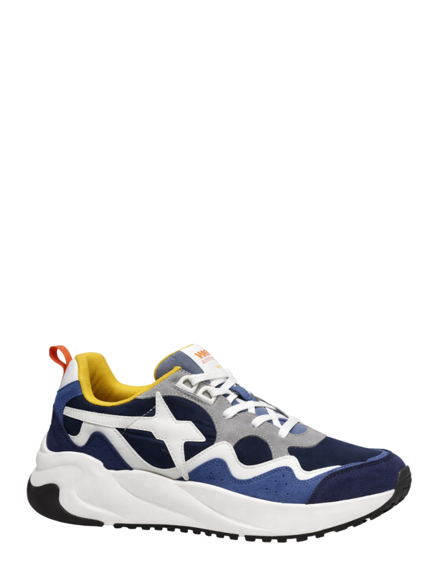 W6yz sneakers uomo Flik in suede e tessuto blu 201945801 1C91 W6YZ