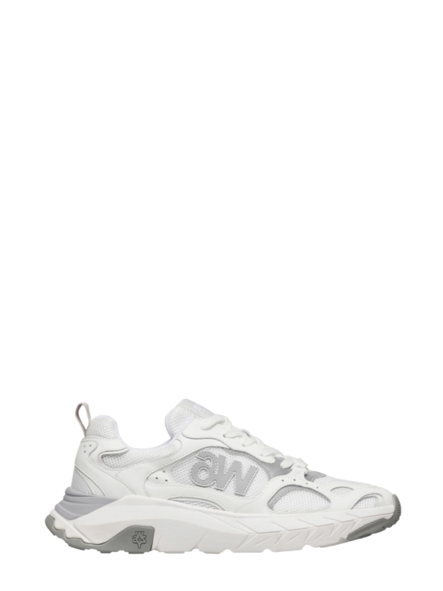 W6yz sneakers uomo Mark in ecopelle e mesh bianco 201984803 0N06 W6YZ