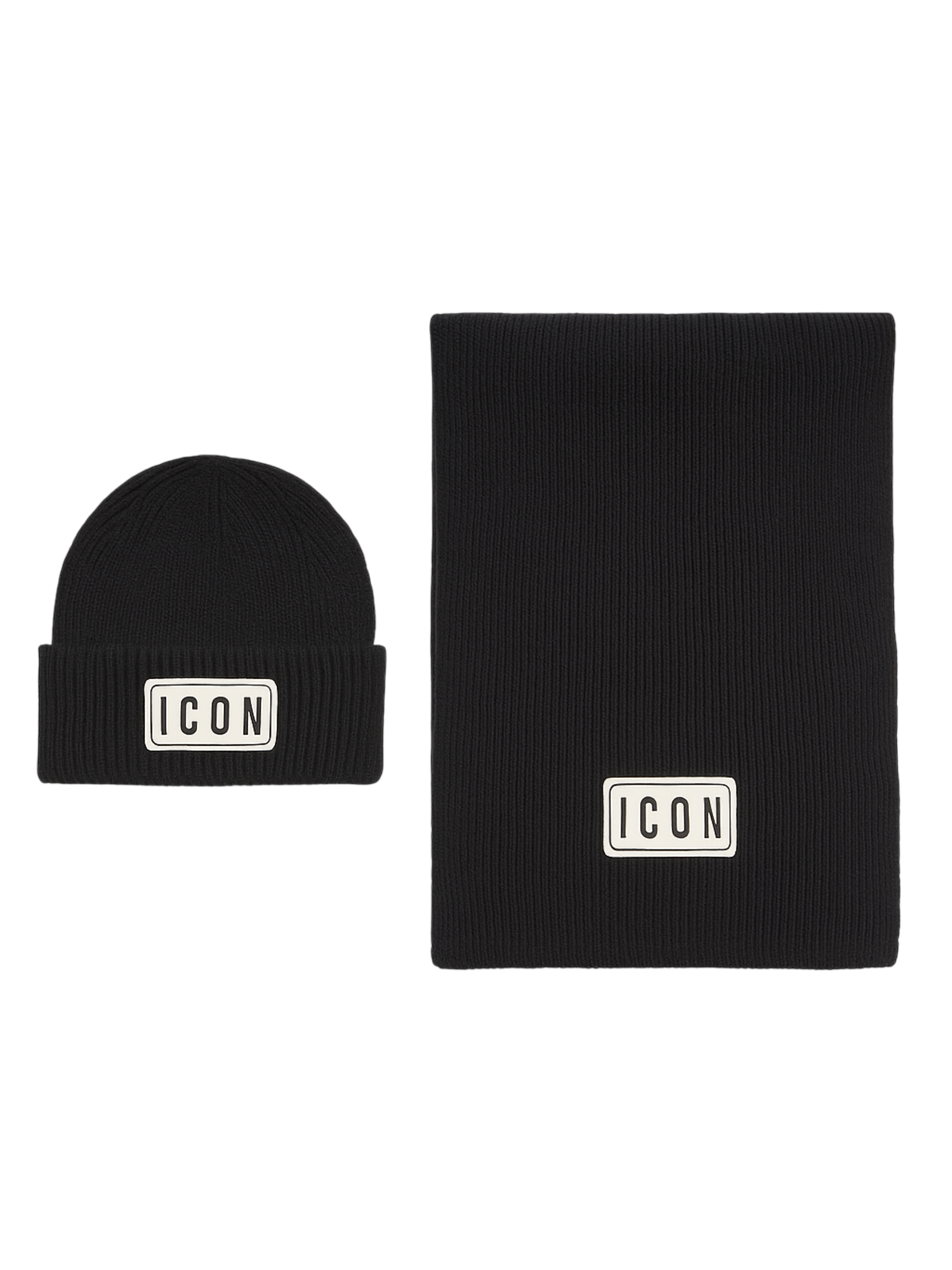 Icon set uomo cappello e sciarpa nero ICXF2W6BOX2 NERO ICON