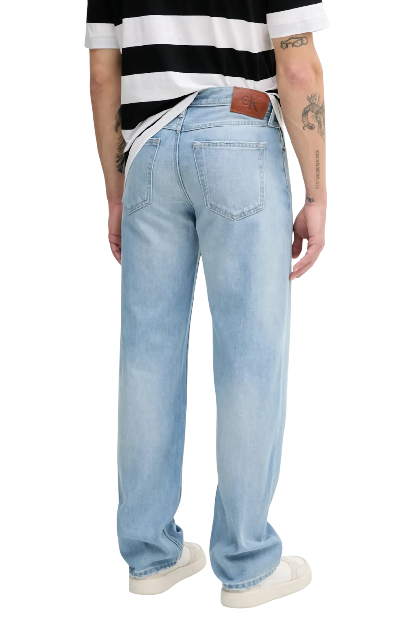 Calvin Klein Jeans jeans gamba dritta lavaggio blu LV04RB706G UBE Calvin Klein Jeans