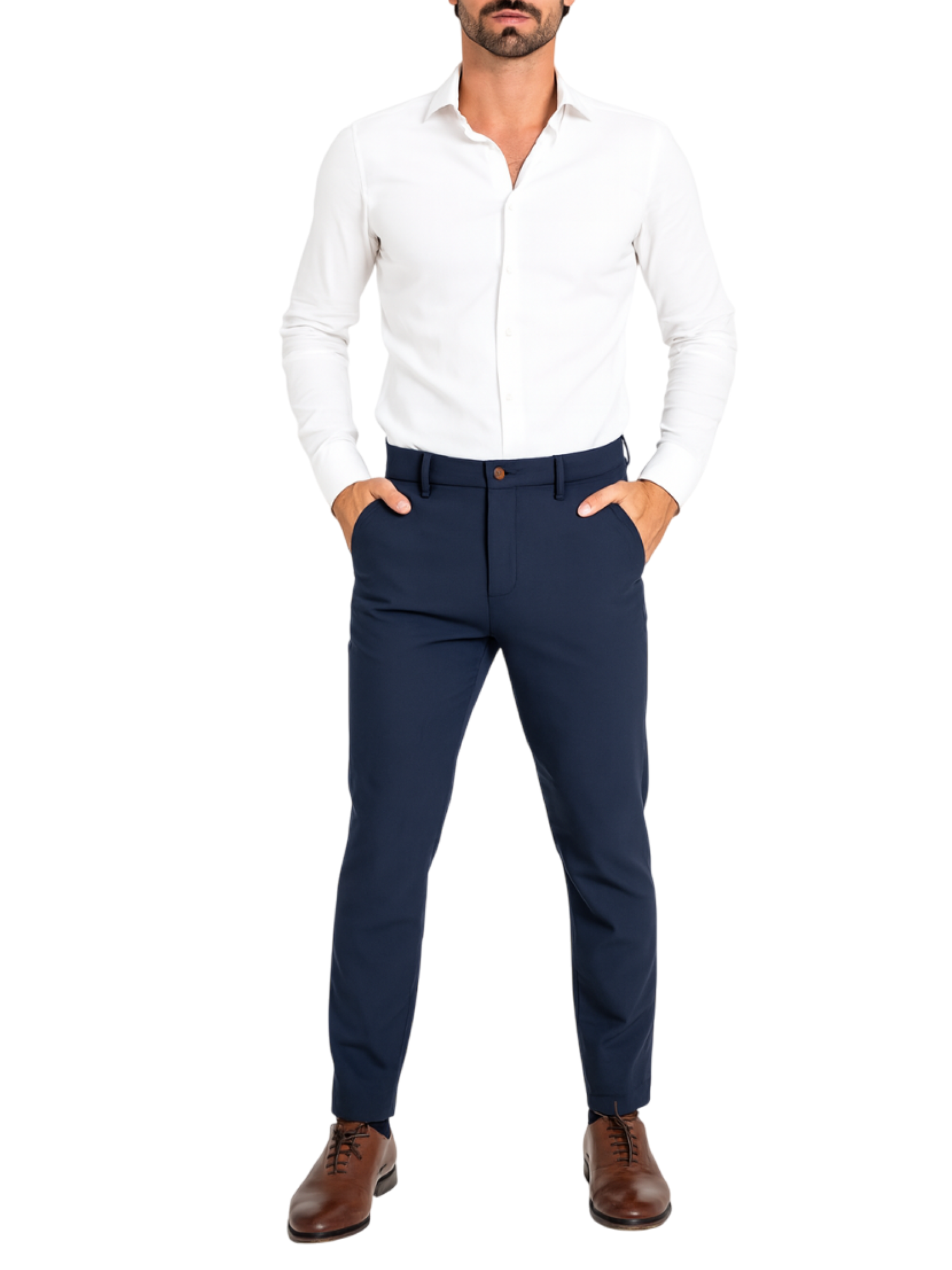 Rar pantaloni uomo slim in lycra blu BUSO-126106 BLU RAR