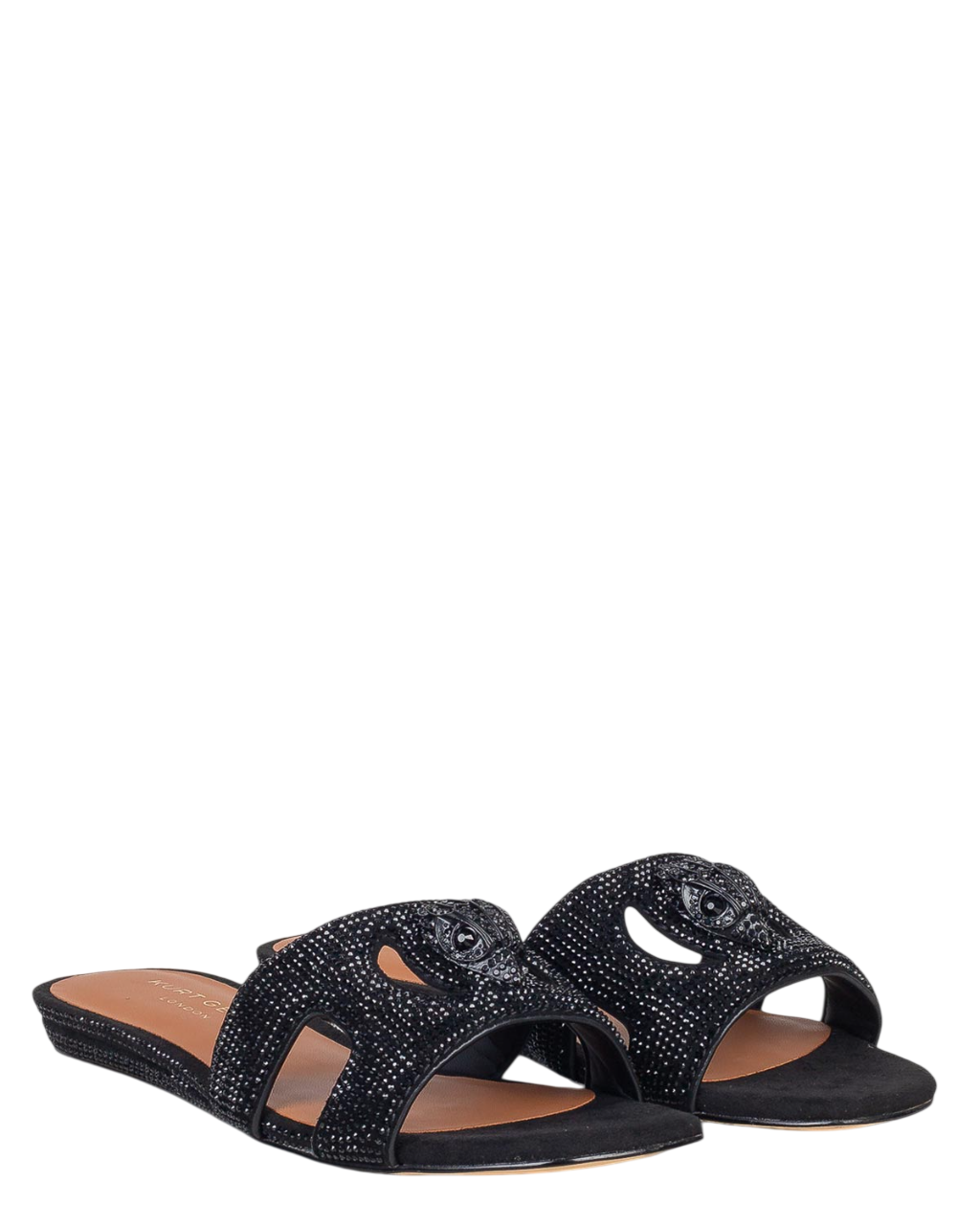 Kurt Geiger ciabatte eleganti Eagle con strass nero 5611900609 BLACK KURT GEIGER