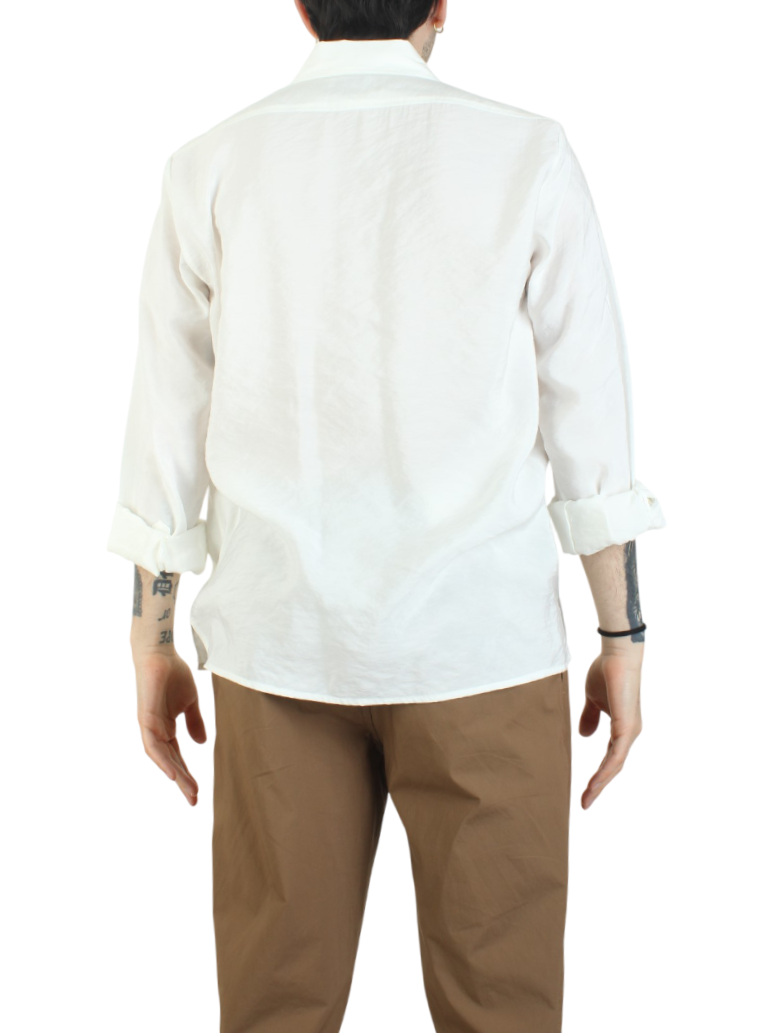 Alta Tensione camicia manica lunga Pesca color bianco latte 3283-PESCA LATTE ALTA TENSIONE