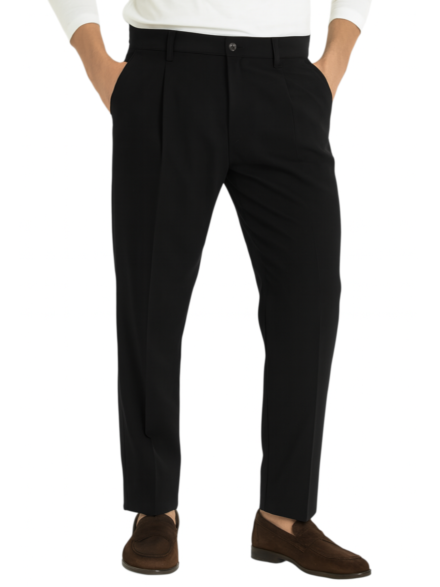 Alta Tensione pantaloni uomo gamba larga nero 2647D-LUCE NERO ALTA TENSIONE