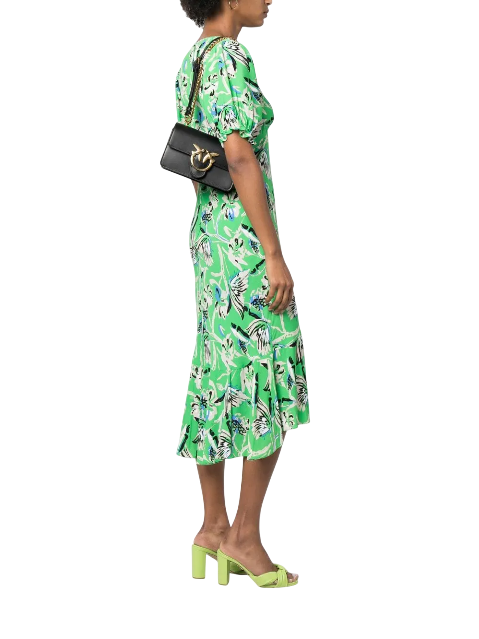 Pinko borsa Love One Mini in pelle con logo Love Birds beige oro 100074-A0F1 Z99Q PINKO