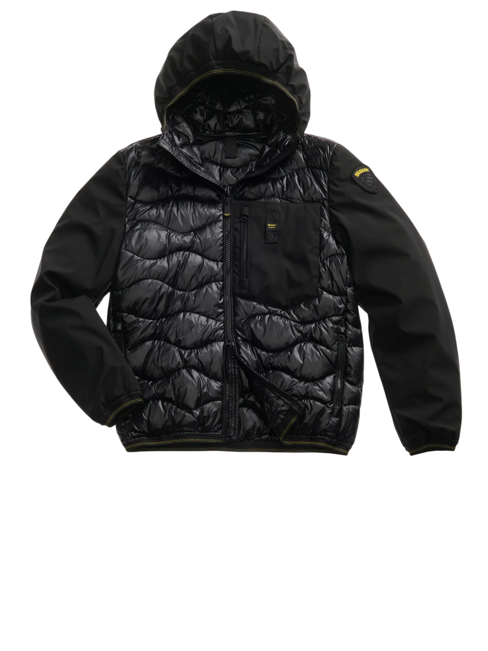 Blauer piumino Alberti in nylon e neoprene nero 25WBLUC08078-006355 999 BLAUER
