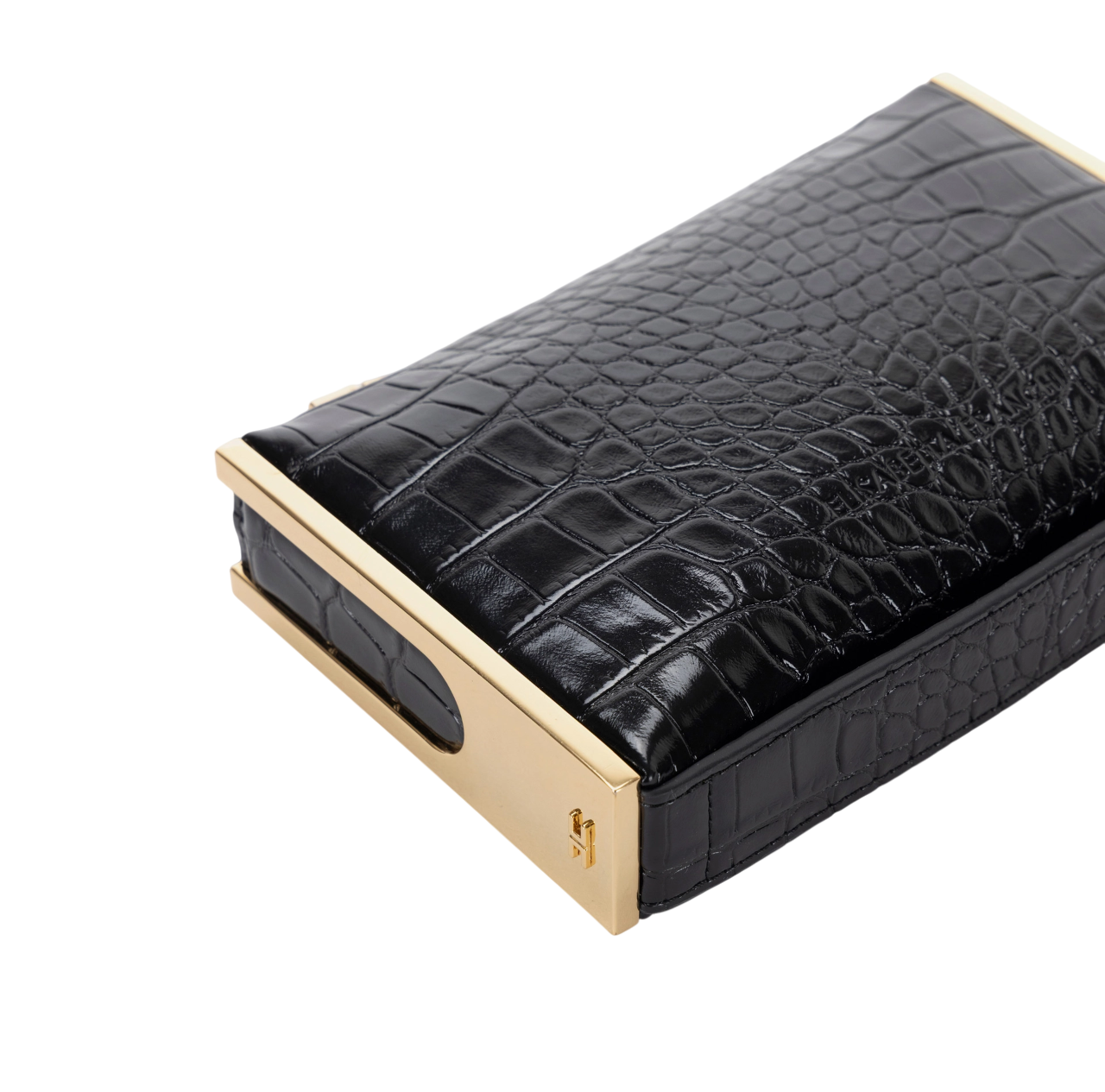Elisabetta Franchi clutch in ecopelle coccodrillo nero BS51A56E2 110 ELISABETTA FRANCHI