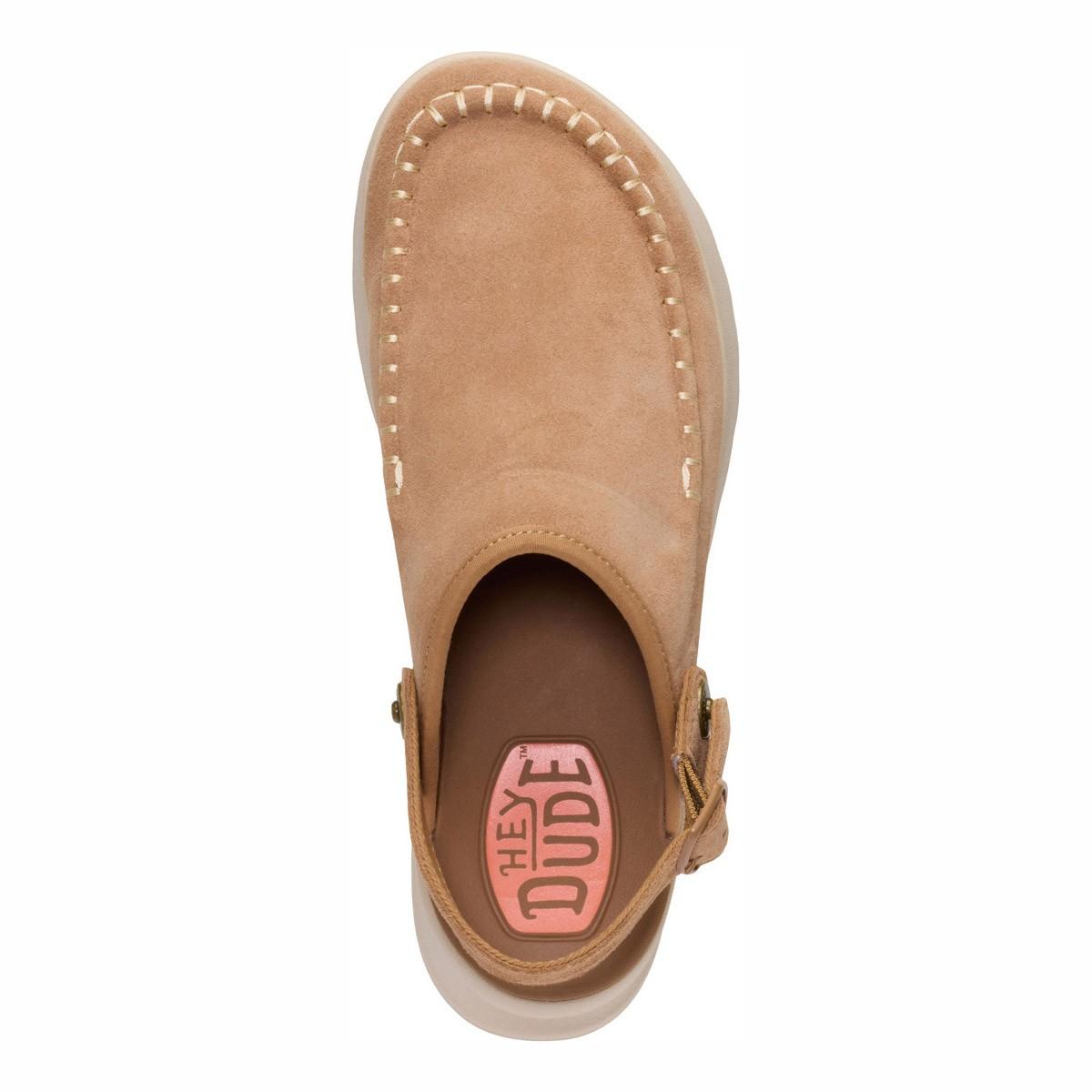 Hey Dude sabot donna in suede Delray Clog cuoio 44259 265 HEY DUDE