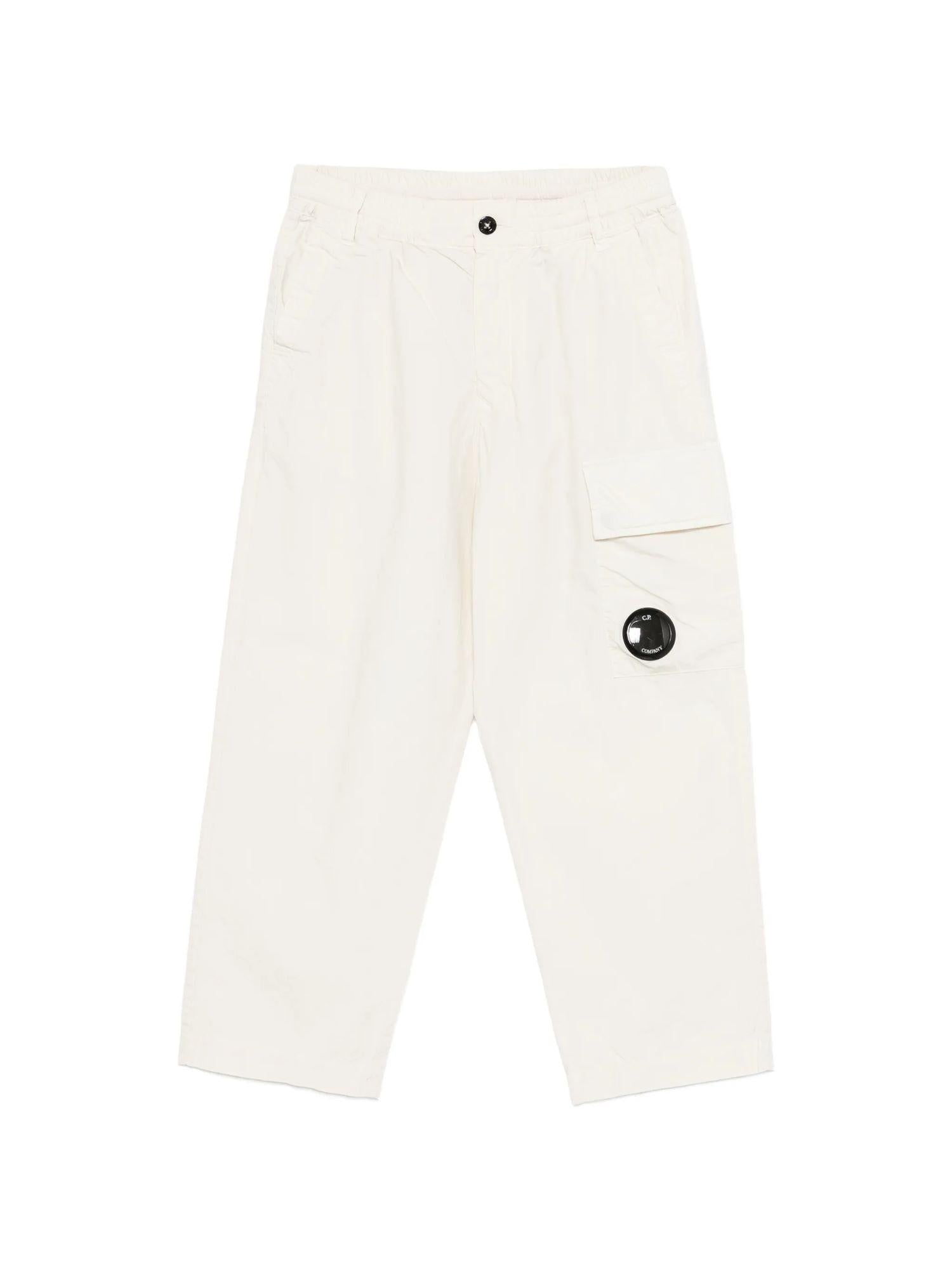 C.P. Company pantaloni bambino in gabardine ecrù CUP014-LLC05 10203 C.P. COMPANY U16