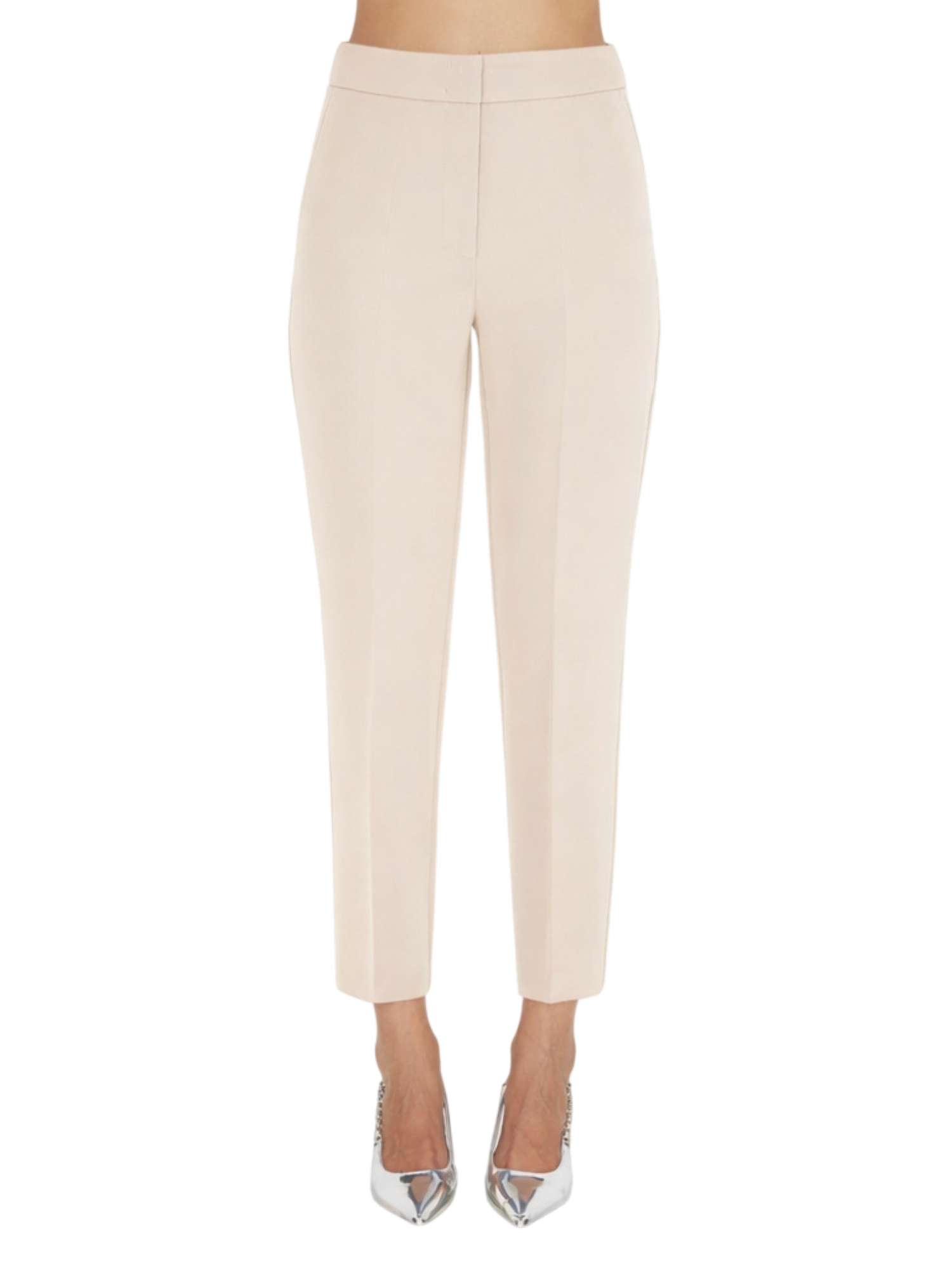 Silence pantaloni gamba slim donna ecrù NP2002KEY GREIGE SILENCE