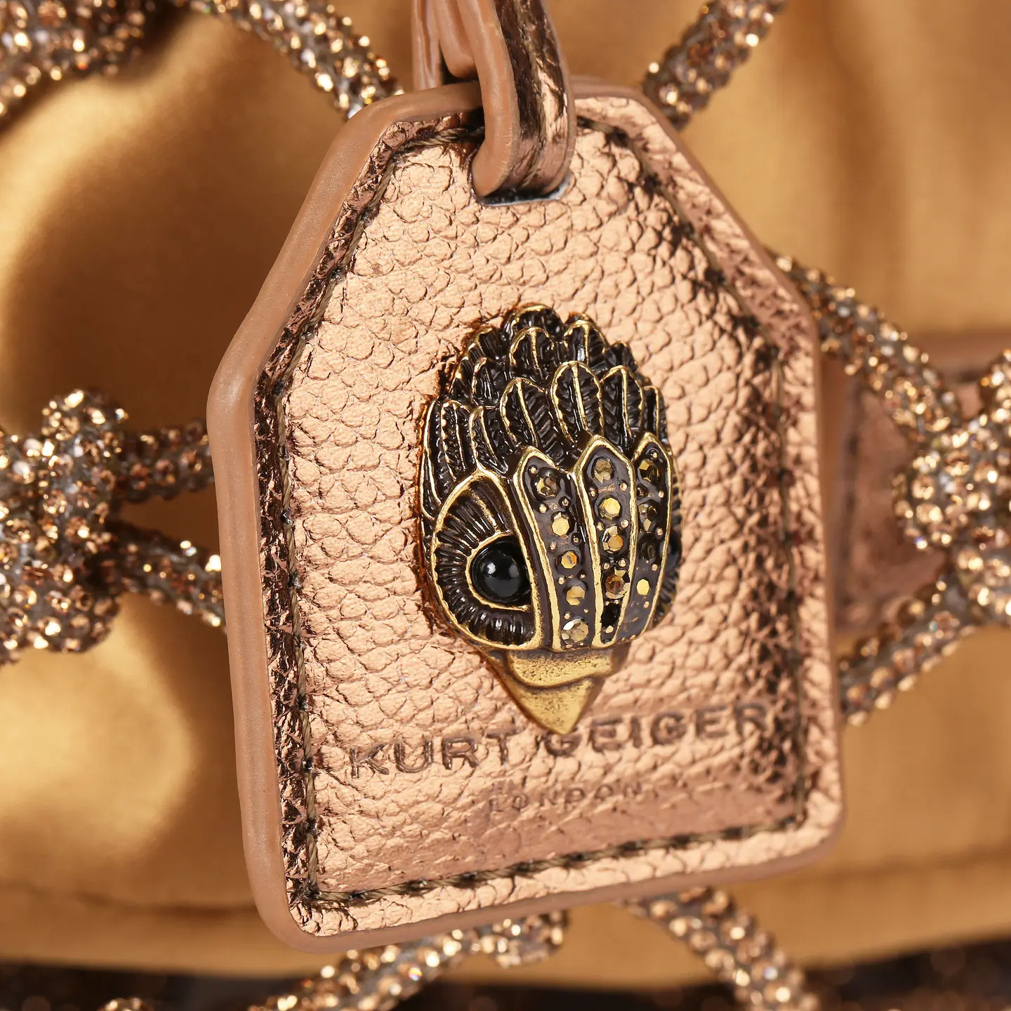 Kurt Geiger borsa elegante a rete con strass bronzo 2038260999 BRONZE KURT GEIGER