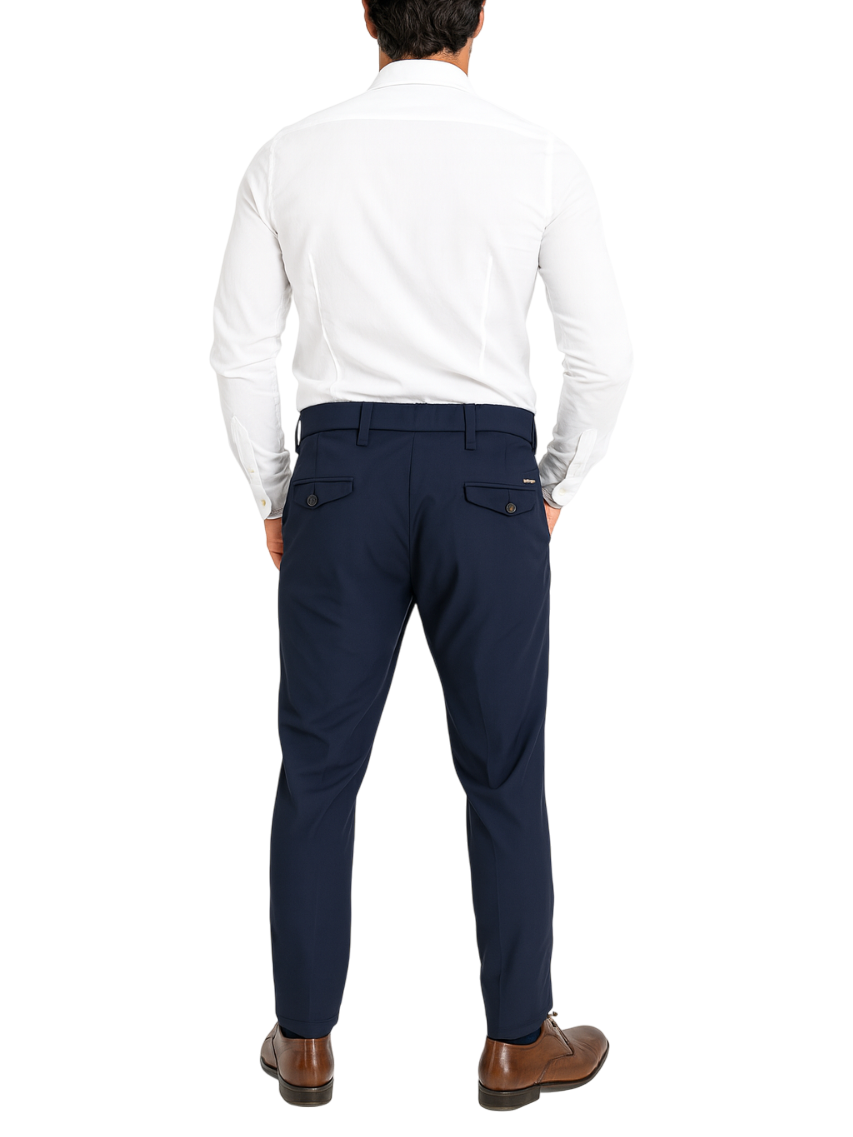 Rar pantaloni uomo slim in lycra blu BUSO-126106 BLU RAR