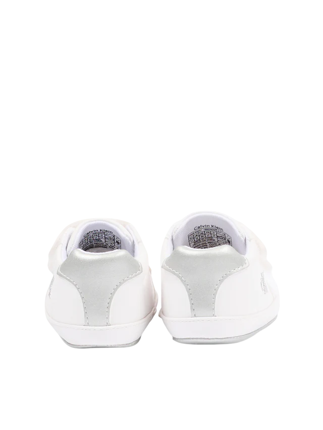Calvin Klein scarpette neonata con logo glitter bianco V0A9-83201-1582 X025 Calvin Klein Footwear