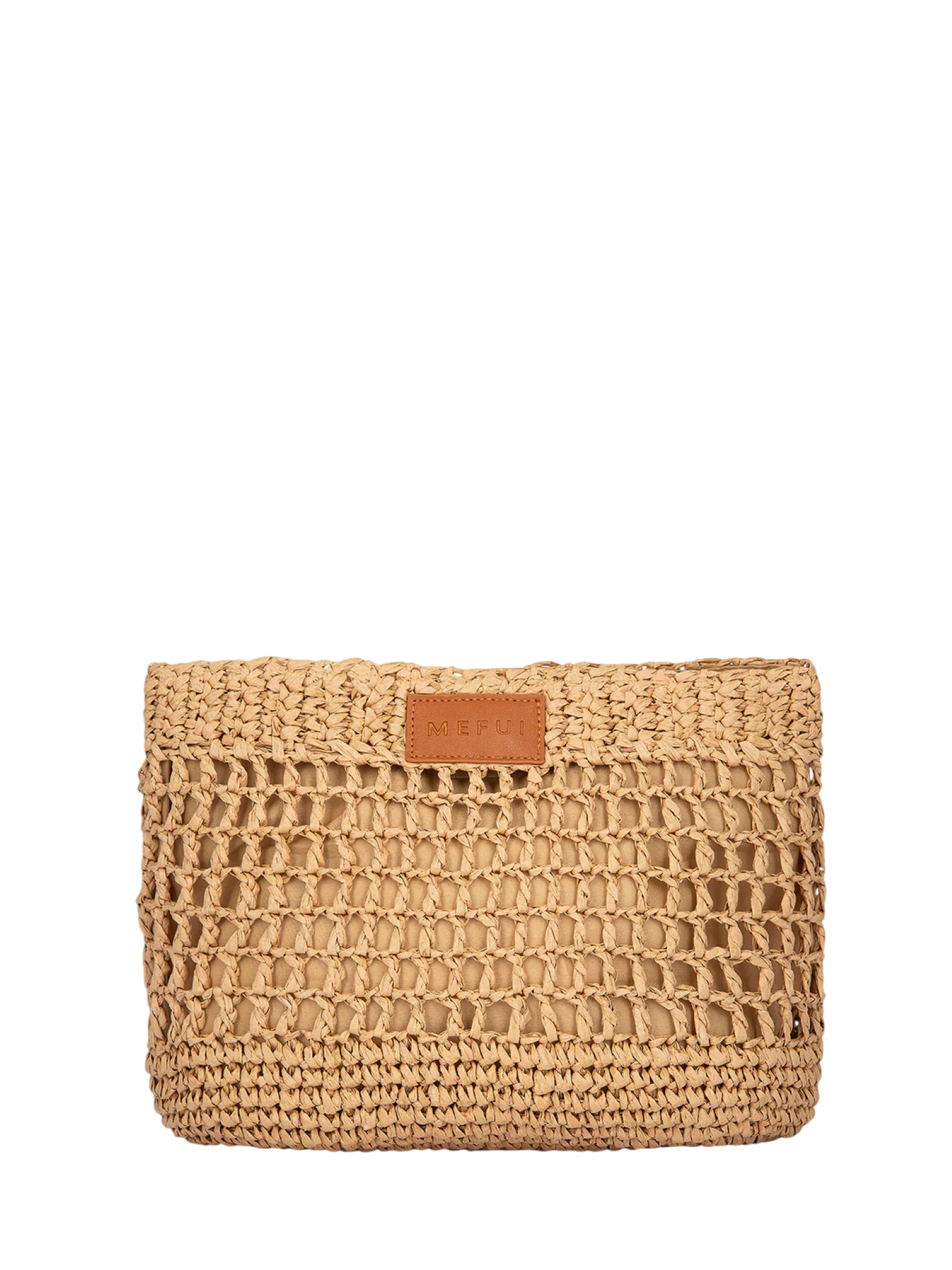 Me Fui pochette donna in rafia beige MA26-SW0060 LB ME FUI