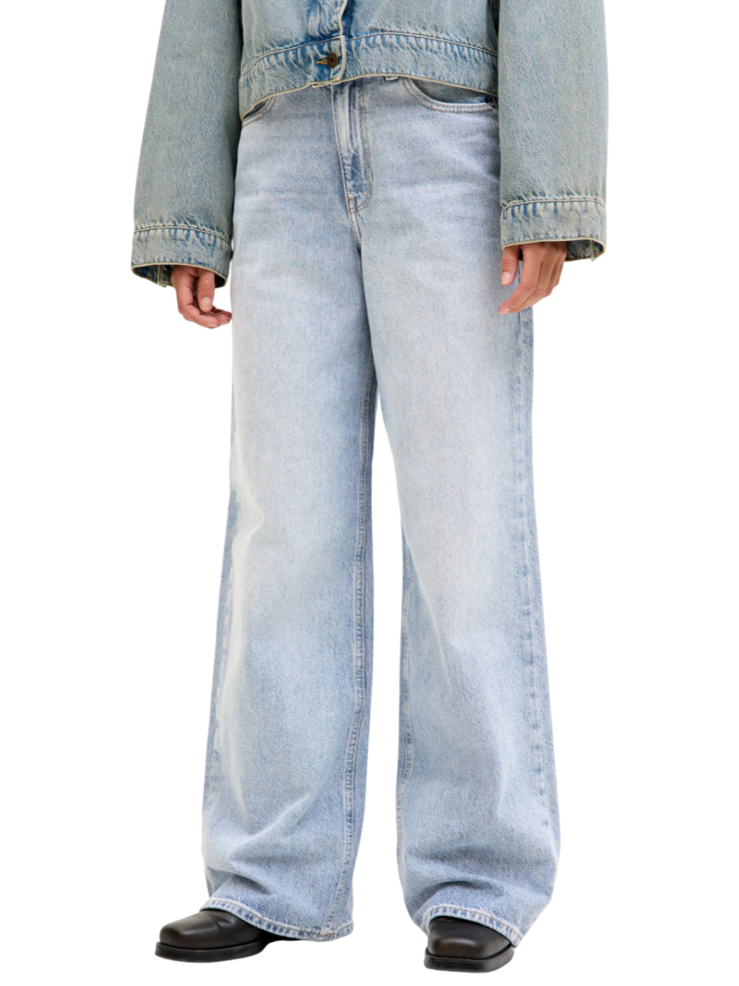 Jjxx jeans donna wide leg lavaggio blu chiaro 12289142 R400 JJXX