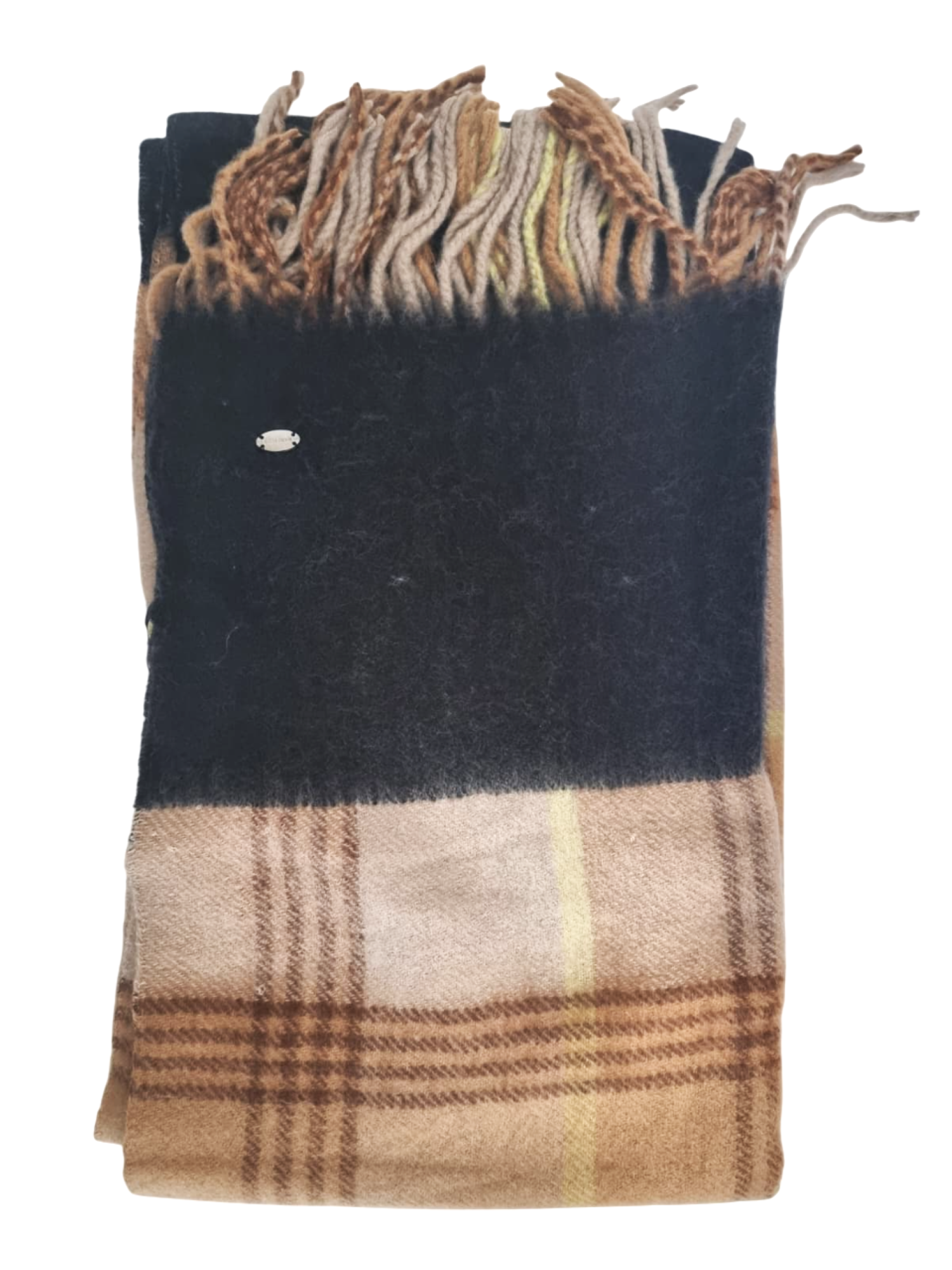 Marc Ellis sciarpa donna in fantasia check marrone nero MES-239 TAUPE BLACK MARC ELLIS