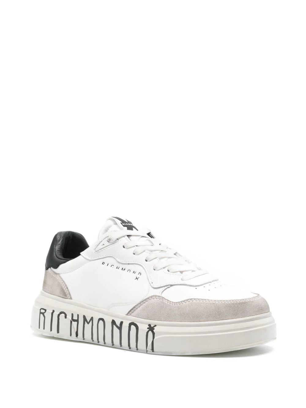 John Richmond sneakers in ecopelle e suede avorio 25318-CP C John RICHMOND