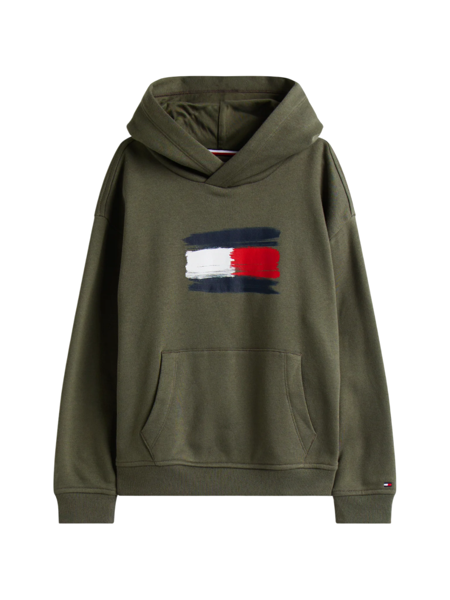 Tommy Hilfiger felpa bambino con cappuccio verde KB0KB10112 MRH Tommy Hilfiger