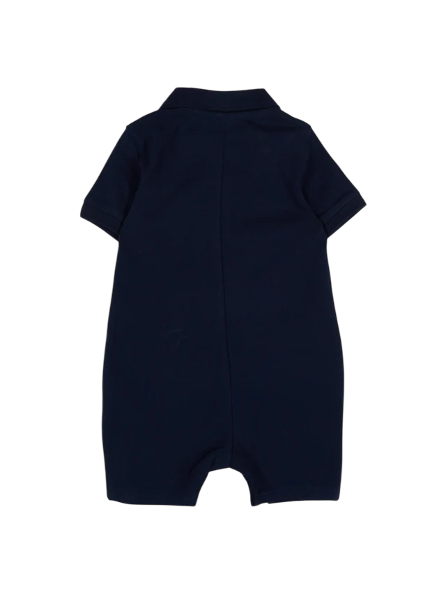 Boss pagliaccetto neonato in piquè patch logo blu J53033 MARINE BOSS