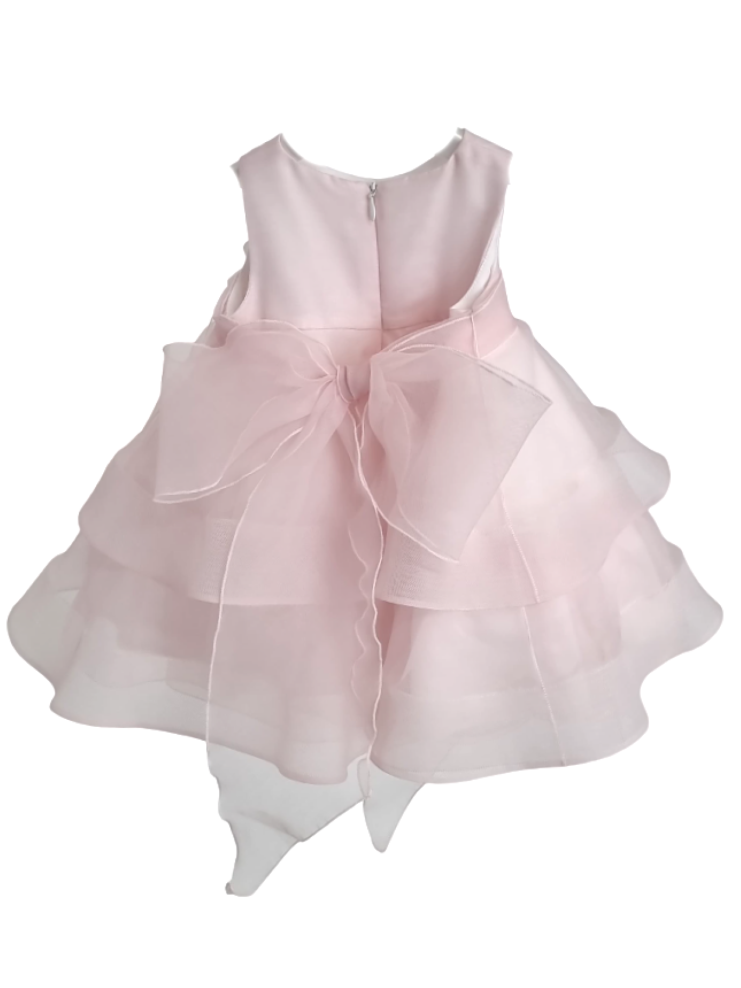 Mimilù abito da cerimonia con balze in organza rosa 376 UNI MImilù