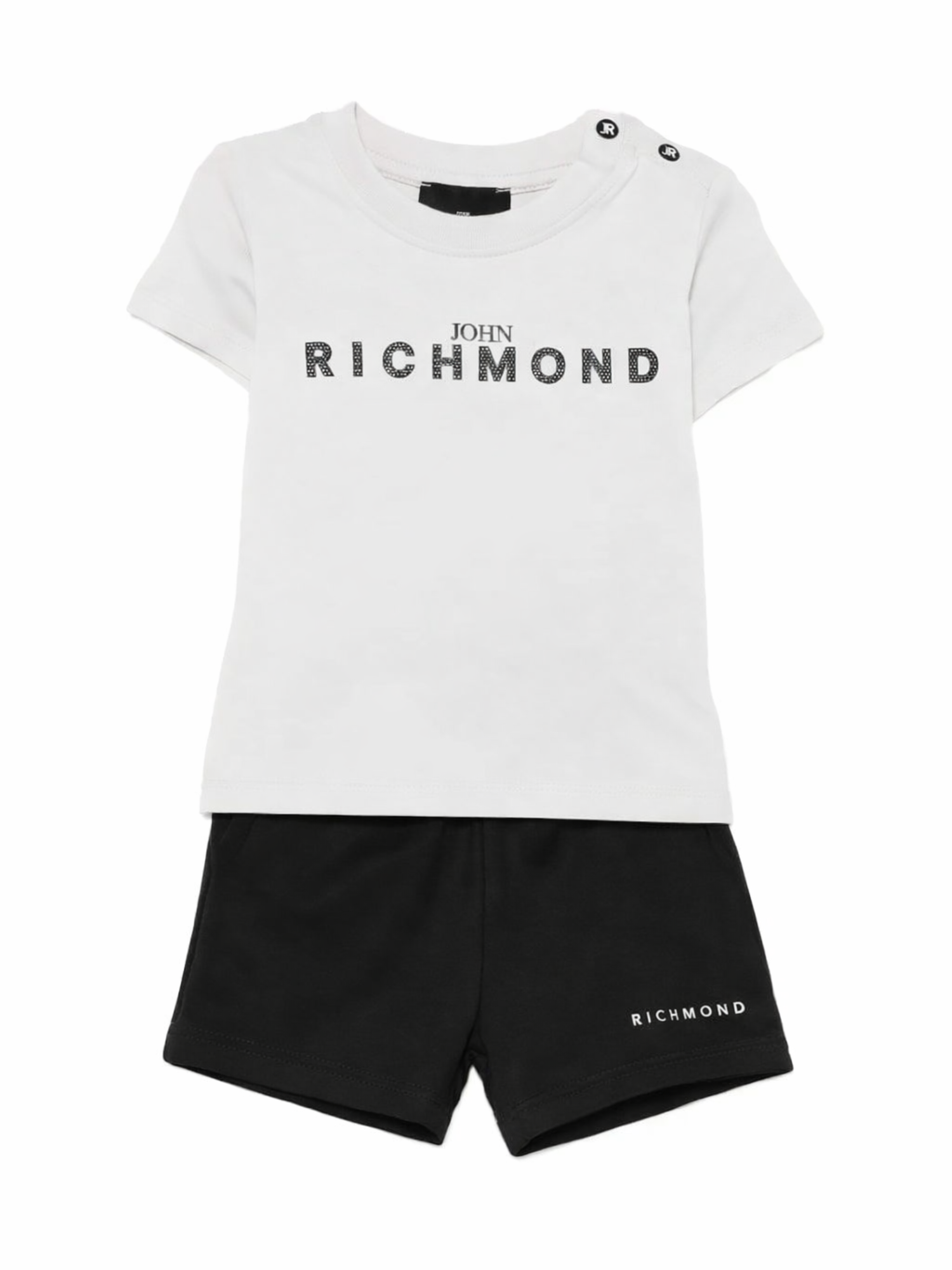 John Richmond completo neonato T-shirt e shorts bianco nero RIP26006CJ WHITE-BLACK John RICHMOND