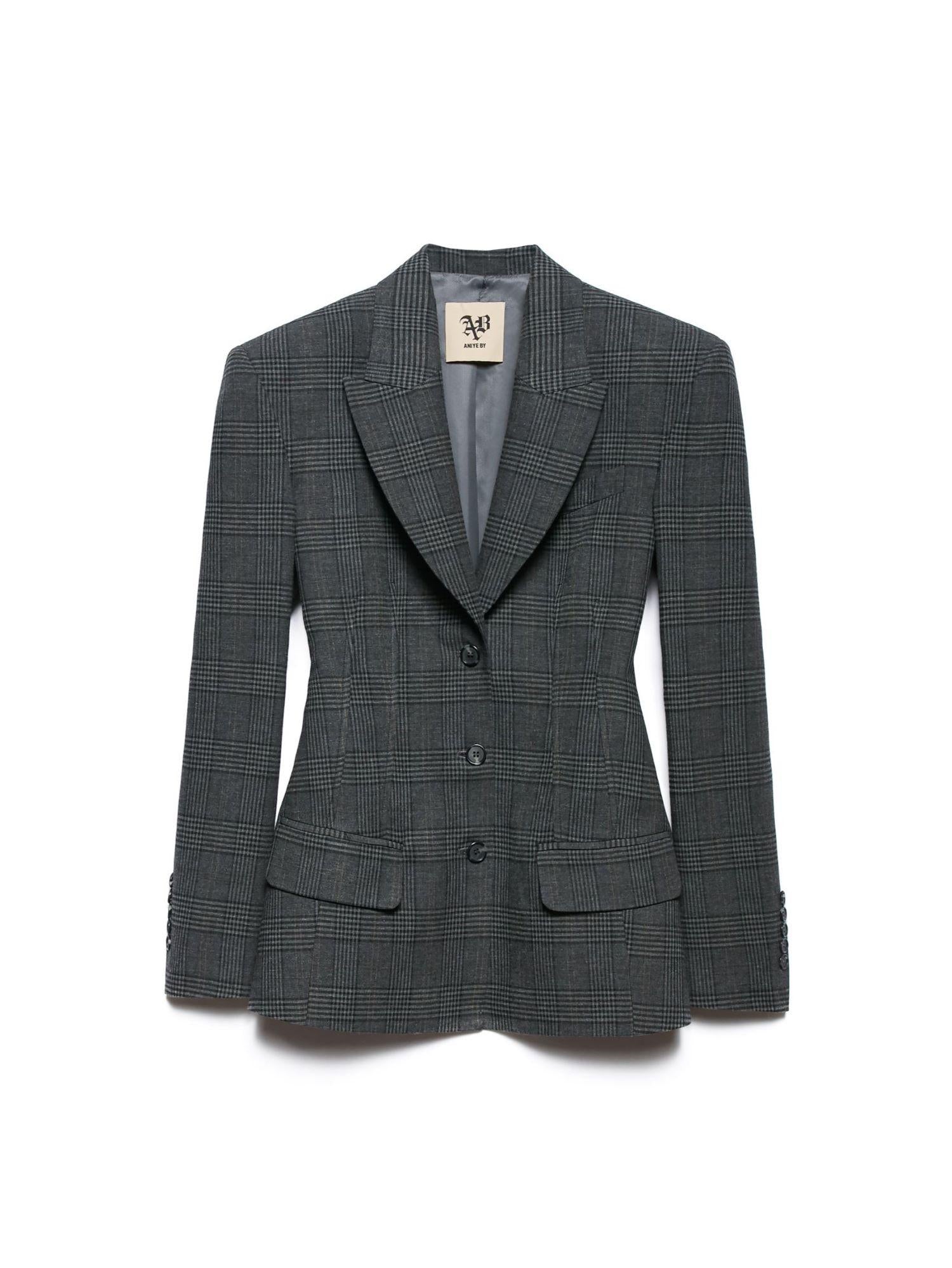 Aniye By giacca Daliah in fantasia check grigio 181224 02441 ANIYE BY