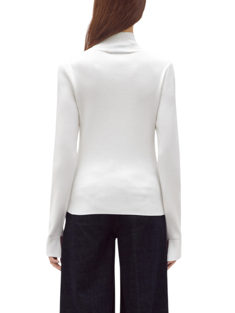 Blugirl maglia lupetto a rombi con strass bianco RF5114MS99E 10602 BLUGIRL