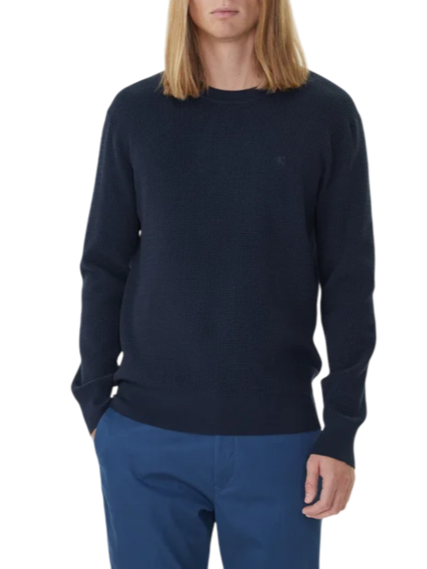 Calvin Klein maglia uomo in cotone testurizzato blu LV04LB327G CEF Calvin Klein