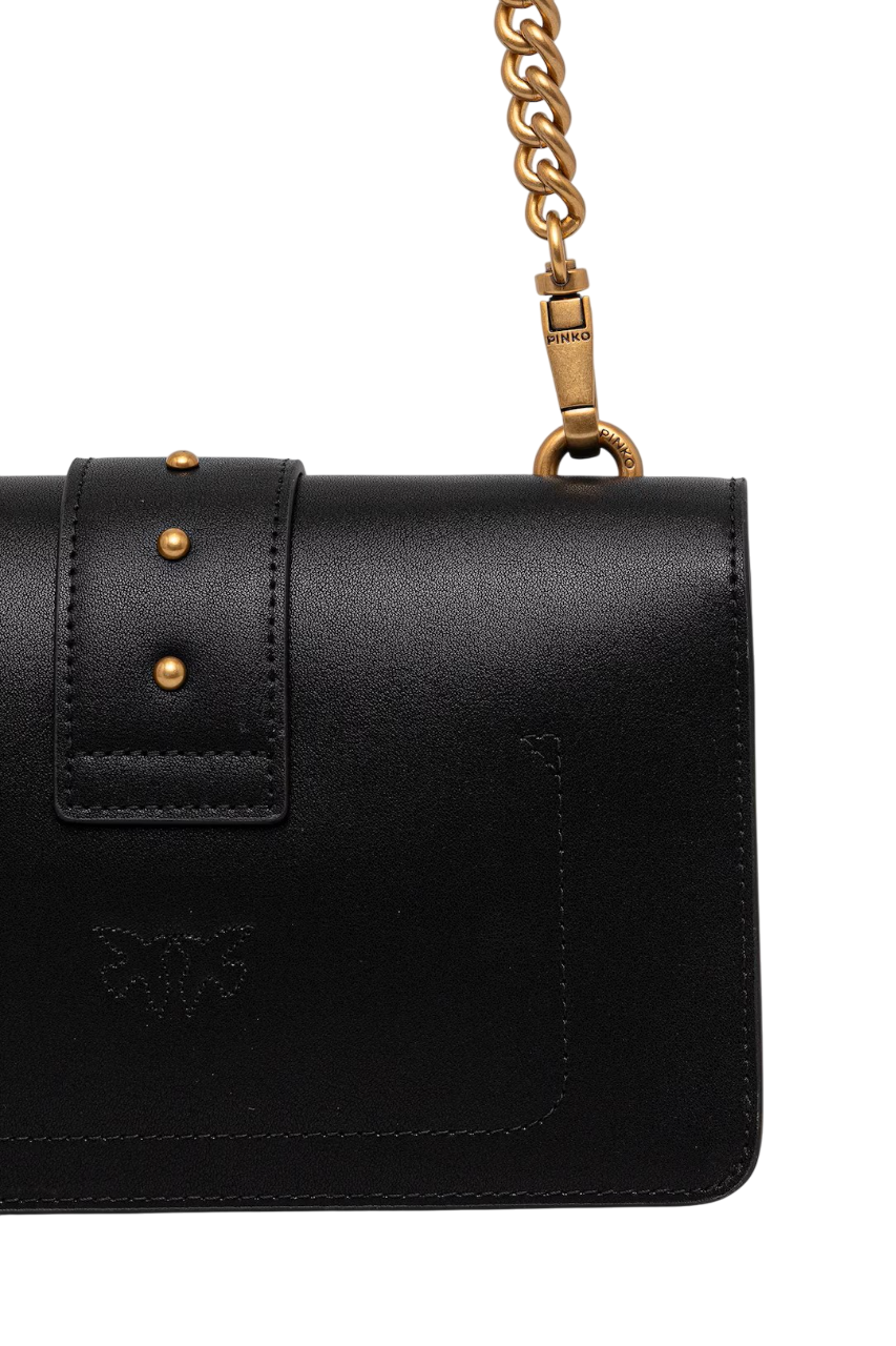 Pinko borsa a tracolla Love Bag One Mini nero oro 105856-A0F1 Z99Q PINKO