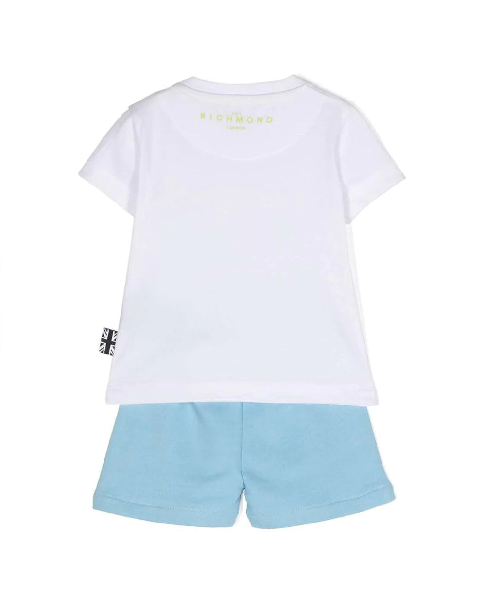John Richmond completo T-shirt e shorts bianco celeste RIP24002CF WHITE John RICHMOND