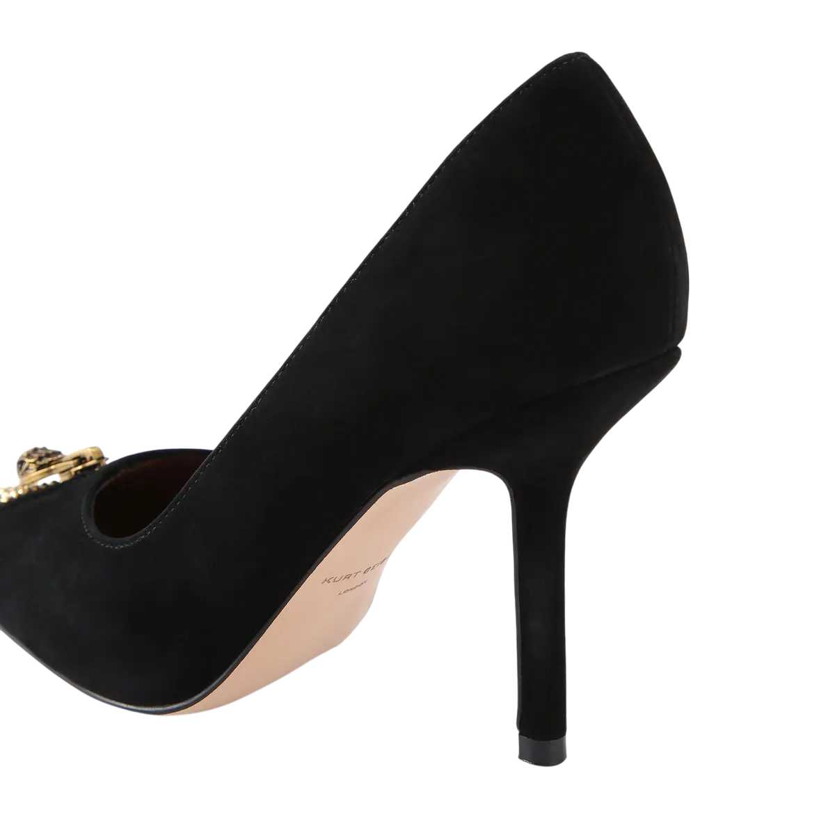 Kurt Geiger decollete in suede con punta gioiello nero 4987305209 BLACK-COMB KURT GEIGER