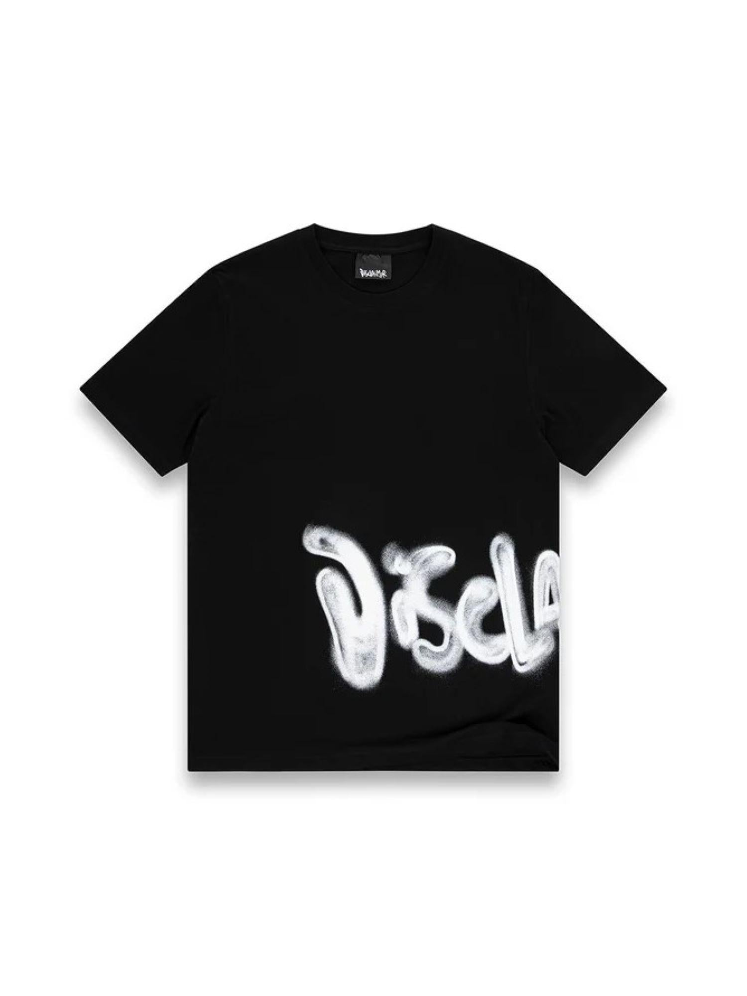 Disclaimer T-shirt uomo con logo laterale nero 55475 NERO DISCLAIMER