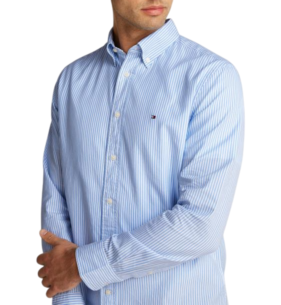 Tommy Hilfiger camicia manica lunga a righe blu bianco MW0MW375490 0A5 Tommy Hilfiger