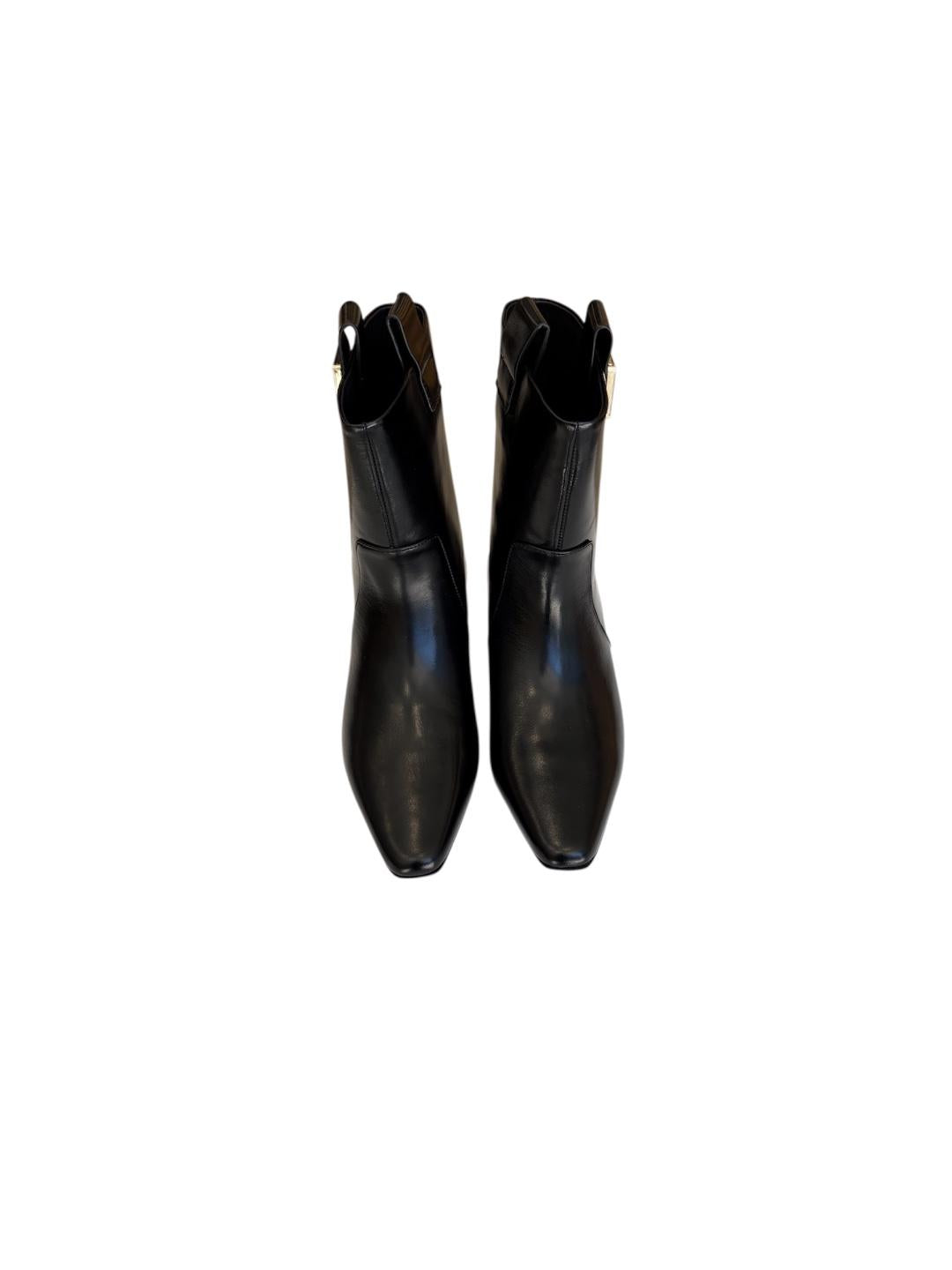 Marc Ellis stivaletti a punta in pelle nero GLC8162C-7-5 BLACK MARC ELLIS